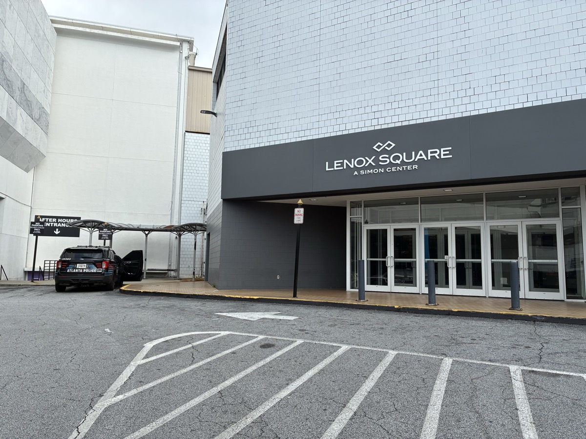 Lenox Square Mall entrance — Heel Quik is inside at Suite 102
