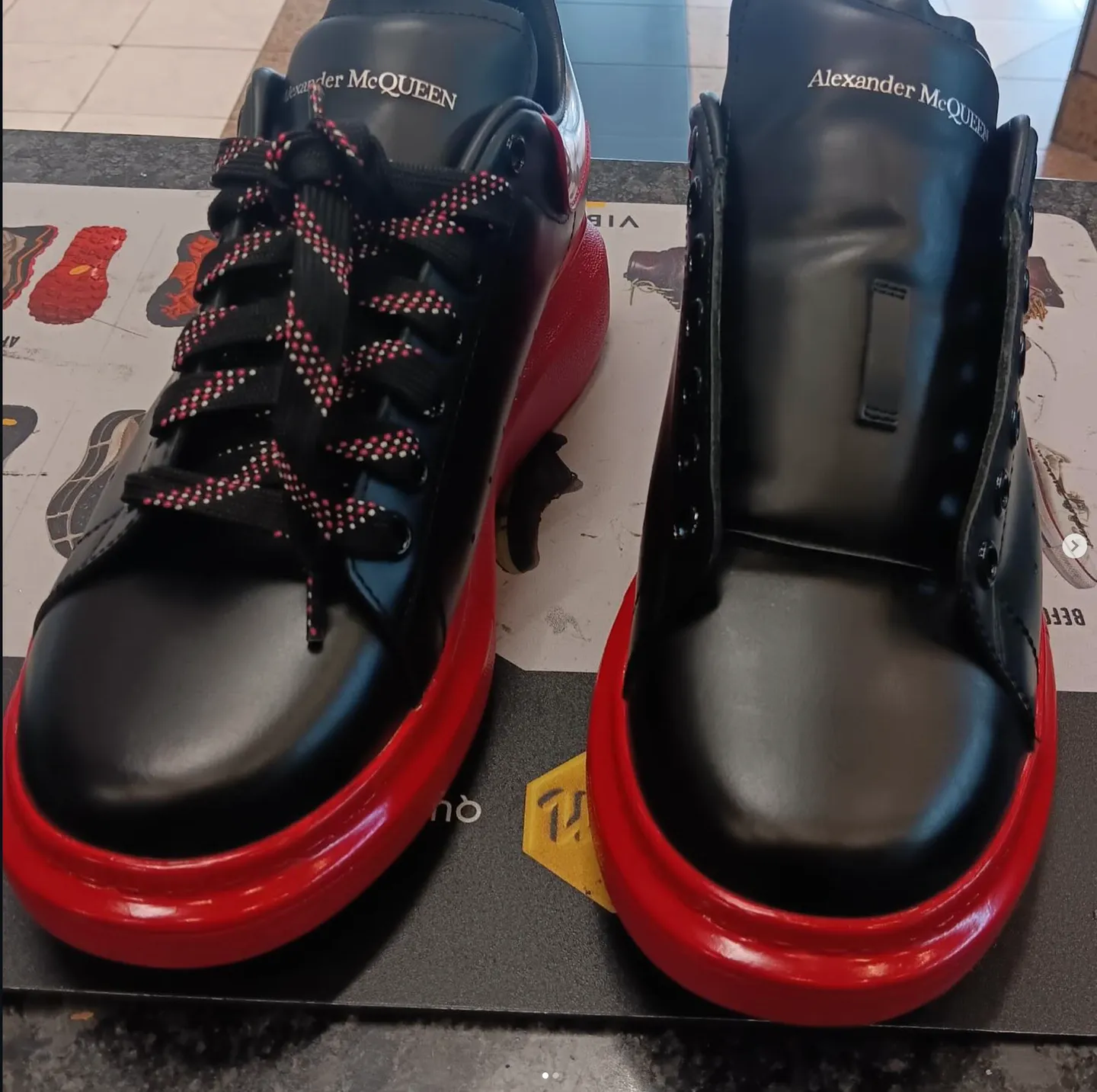 Same sneaker after Heel Quik cleaning and restoration