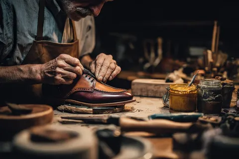 Cobbler at work — the shop that started it all, Lenox Square